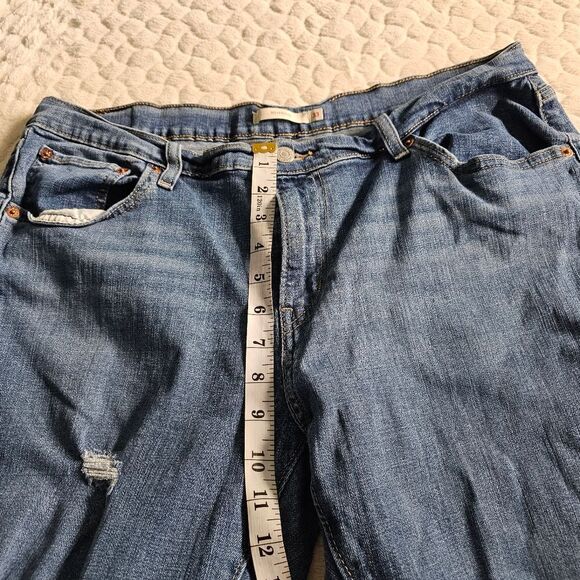 Levis Boyfriend Jeans 33 distressed ripped frayed denim - Picture 5 of 6